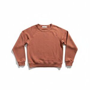 American Eagle AE 77 Burnt Orange Distressed Crewneck Sweatshirt NWT Size Small